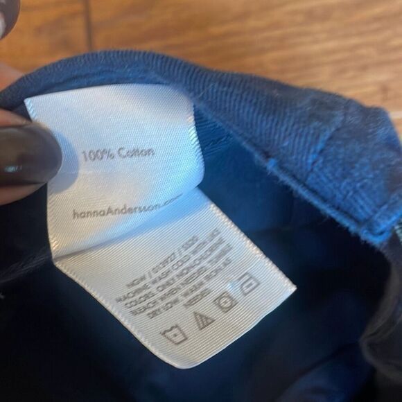 Hanna Andersson 5 panel flat brim baseball cap embroidered shark M - Picture 6 of 8